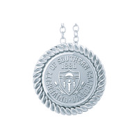 USC Trojans Seal Solstice Rope 10K White Gold Necklace